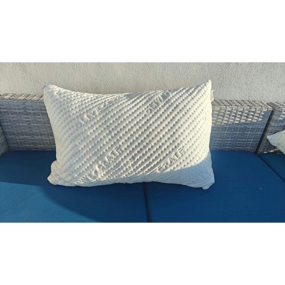Olive Crate (2) QUEEN Bamboo Pillow - BreathePure Cooling Adjustable
